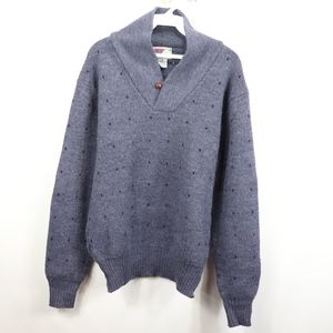 80s Scotland Yard Mens Medium Cowl Neck Sweater